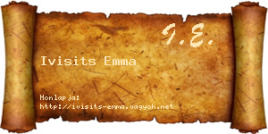 Ivisits Emma névjegykártya